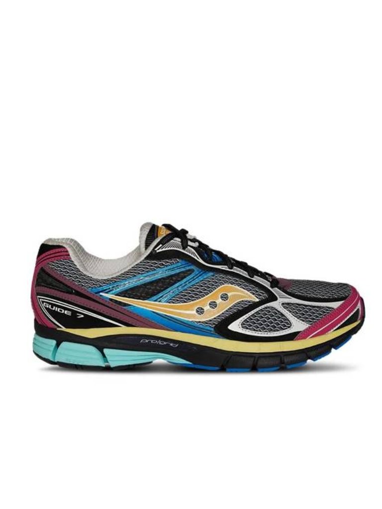 Saucony Mens Saucony Guide 7 - Mens Running Shoes Black/Multi Size M10.5 / W12